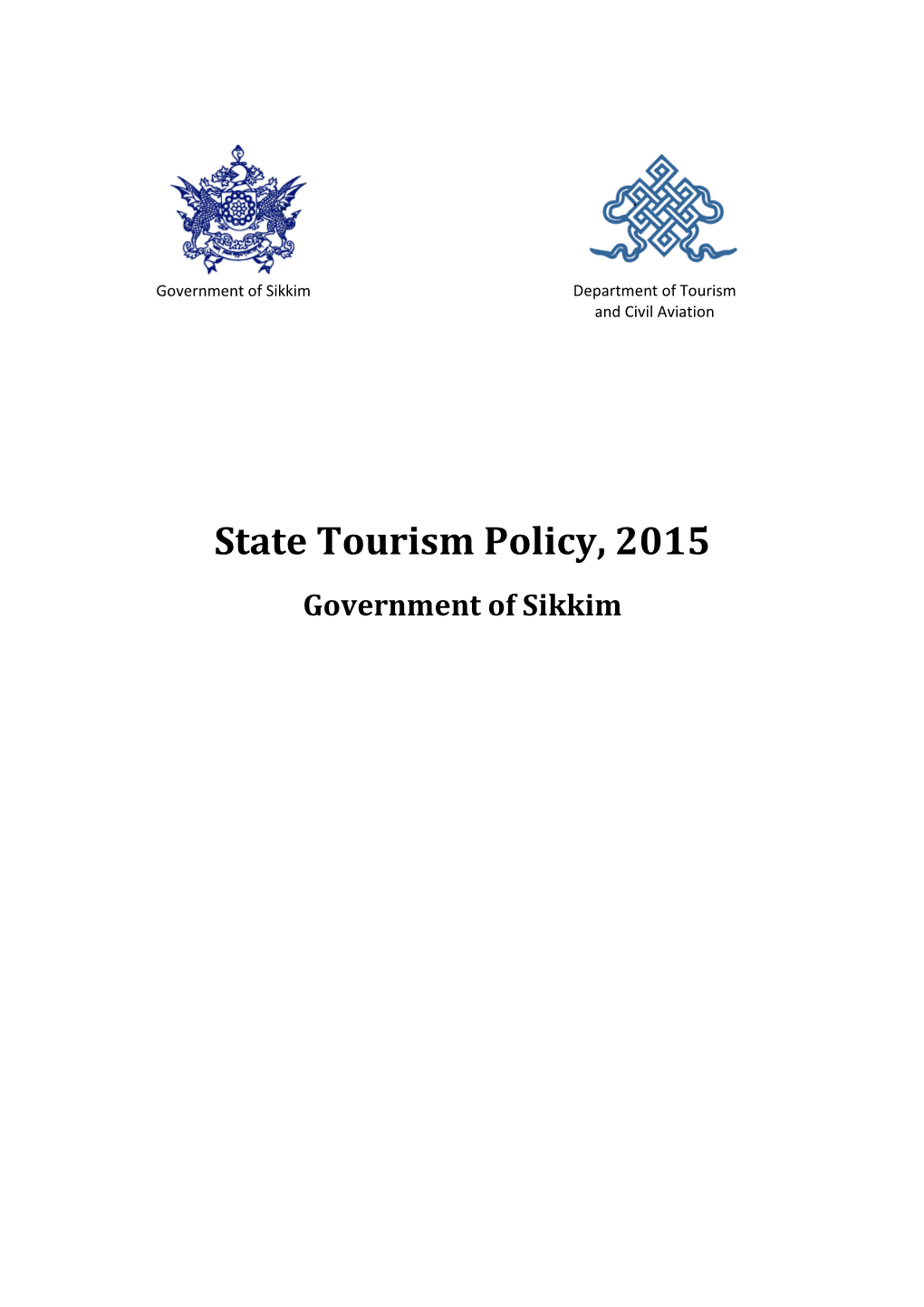 Sikkim Tourism Policy 2015