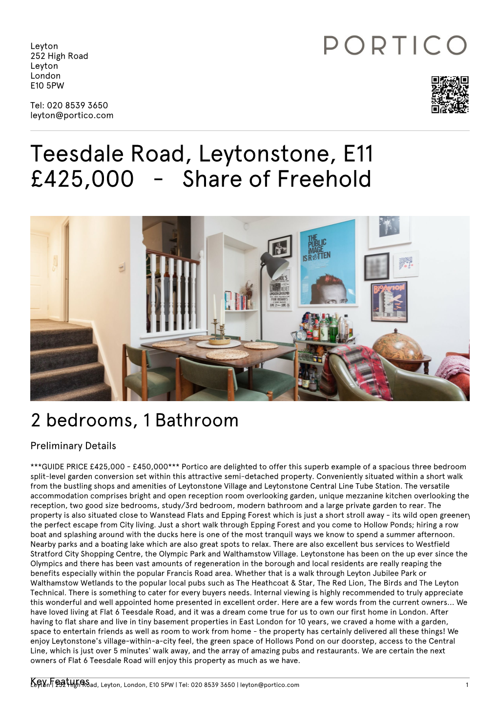 Teesdale Road, Leytonstone, E11 £425000