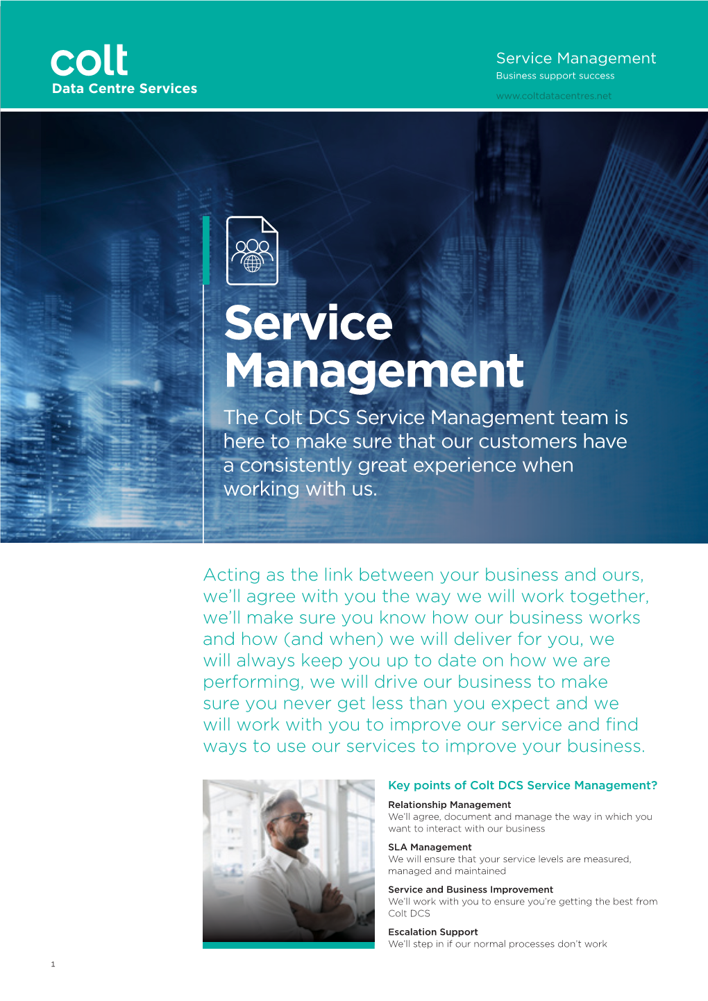 Service Management Business Support Success Data Centre Services
