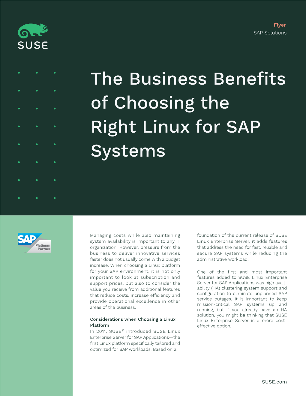 The Business Benefits of Choosing the Right Linux for SAP