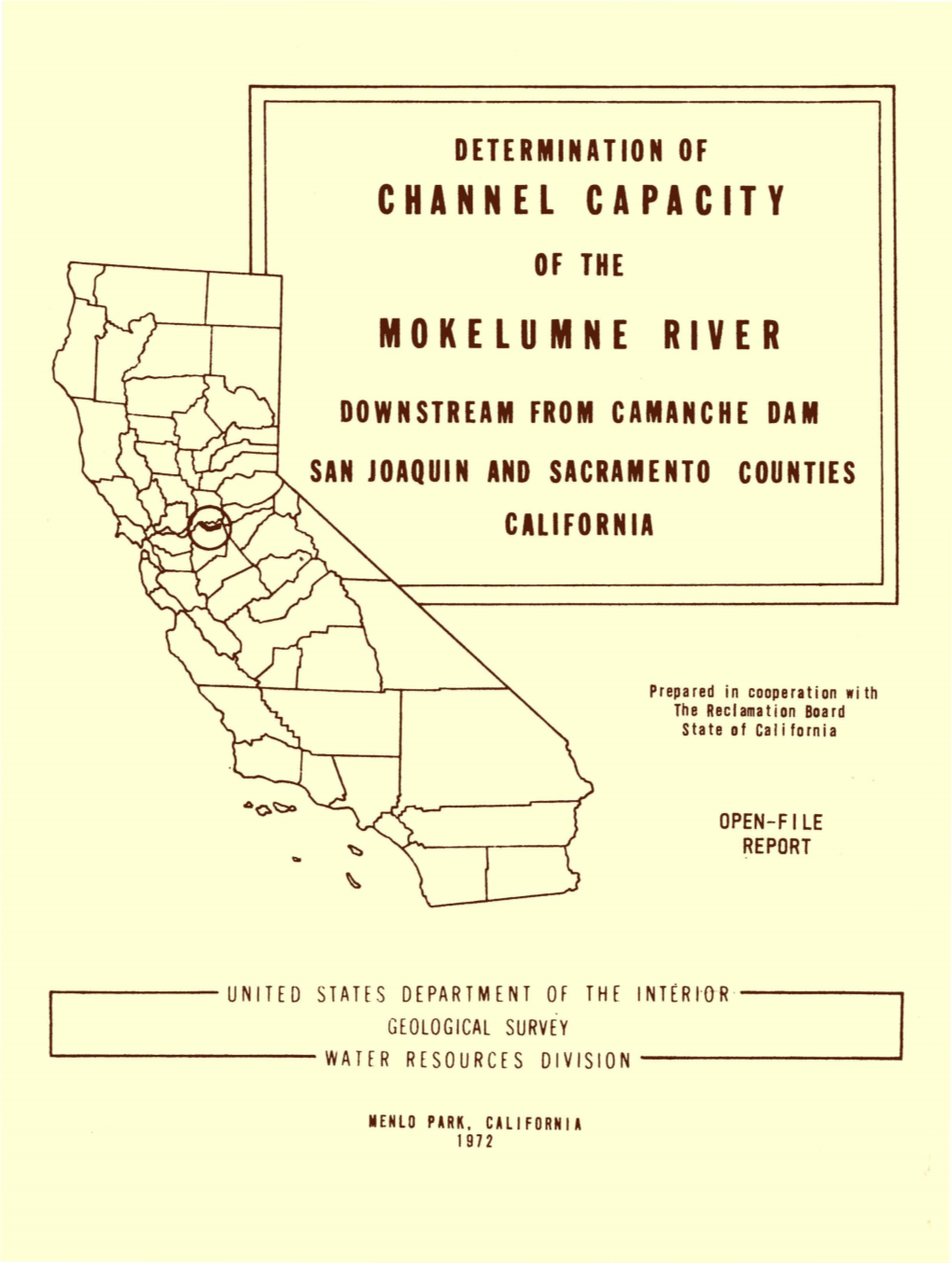 Channel Capacity Mokelumne River