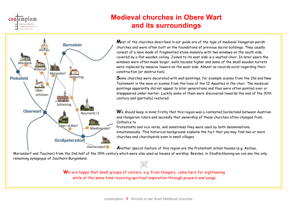 Medieval Churches in Obere Wart and Its Surroundings