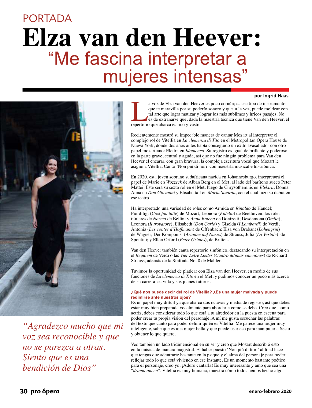 Elza Van Den Heever: “Me Fascina Interpretar a Mujeres Intensas”