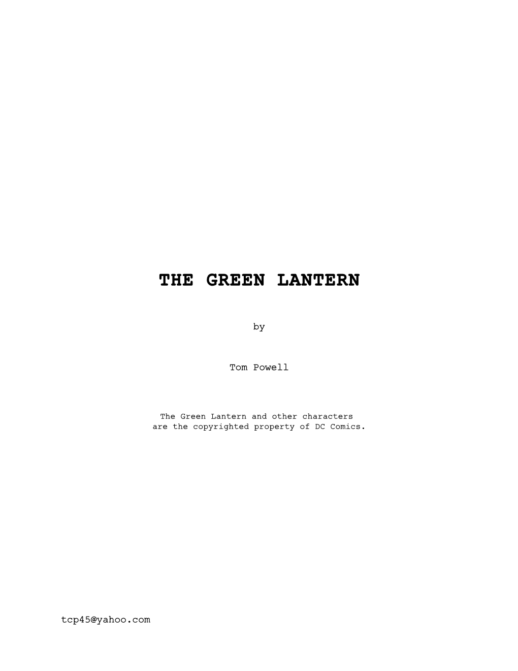 The Green Lantern