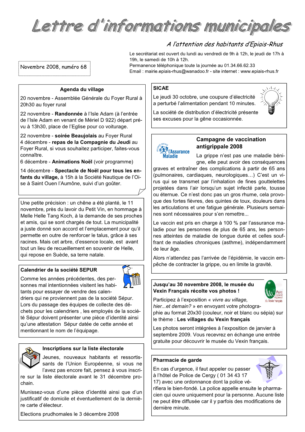 Lettre D'info Novembre 08