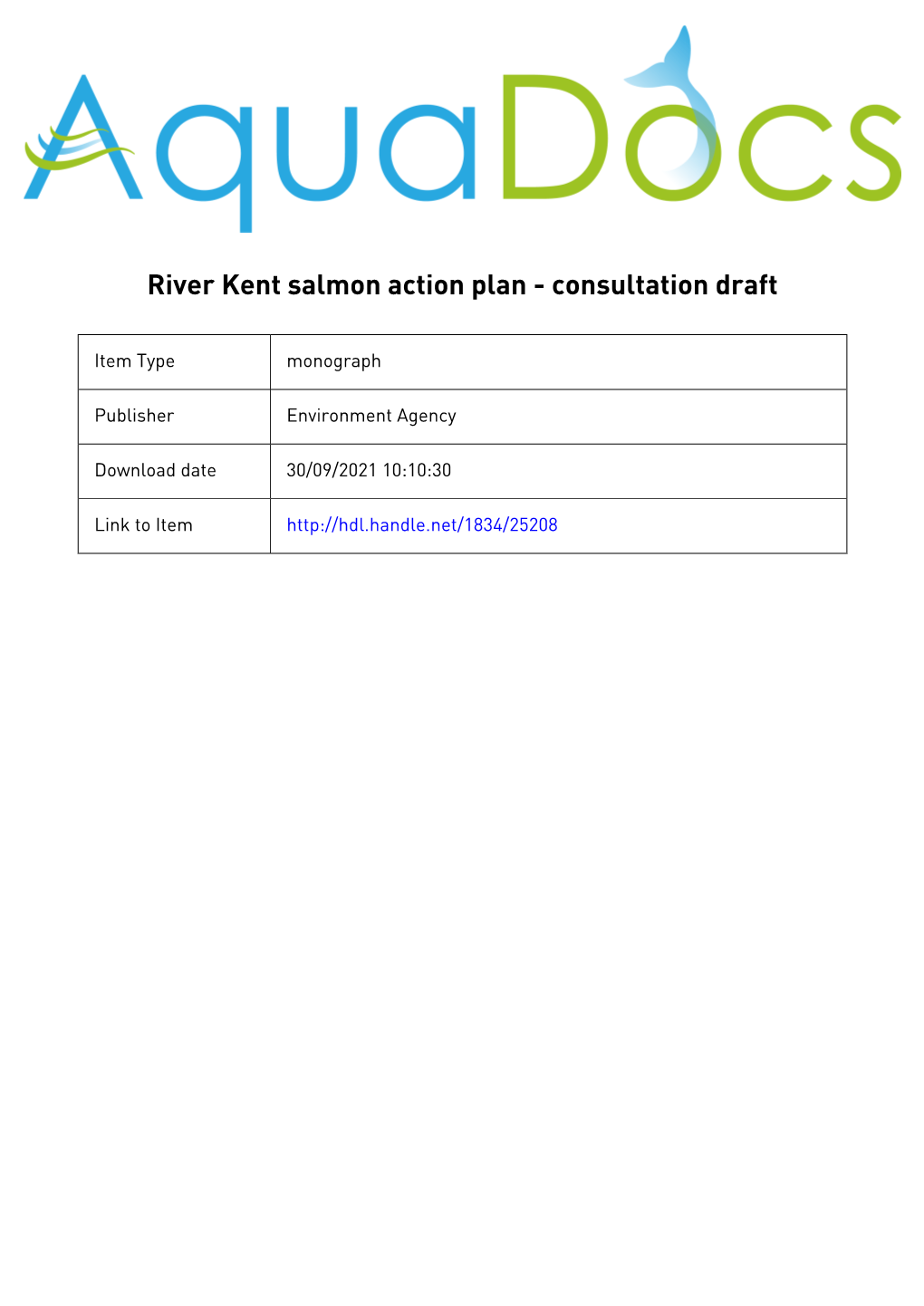 Salmon Action Plan - Consultation Draft