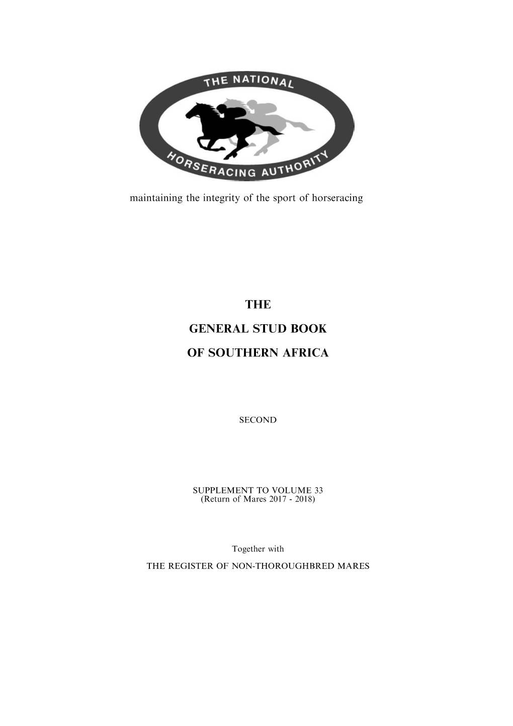 The General Stud Book of Southern Africa Conditions of Entry