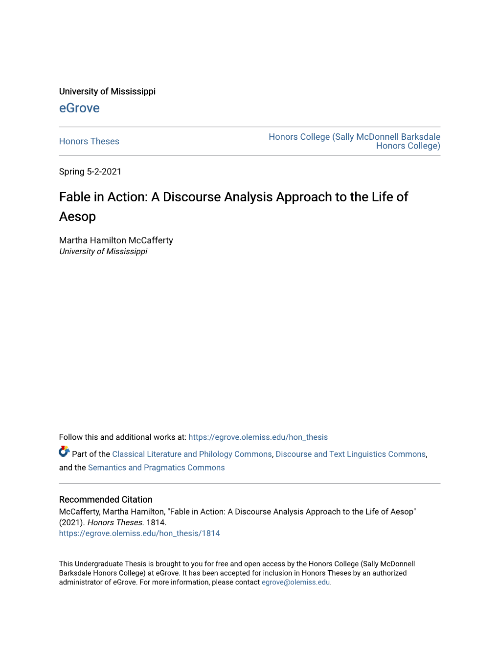 Fable in Action: a Discourse Analysis Approach to the Life of Aesop