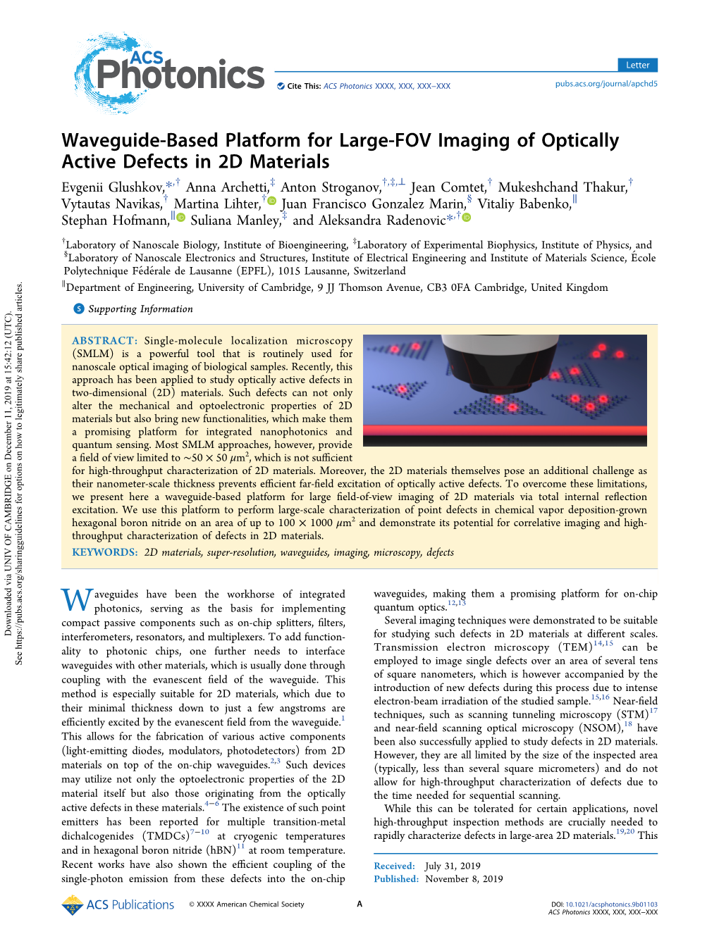 Waveguide-Based Platform for Large-FOV Imaging of Optically