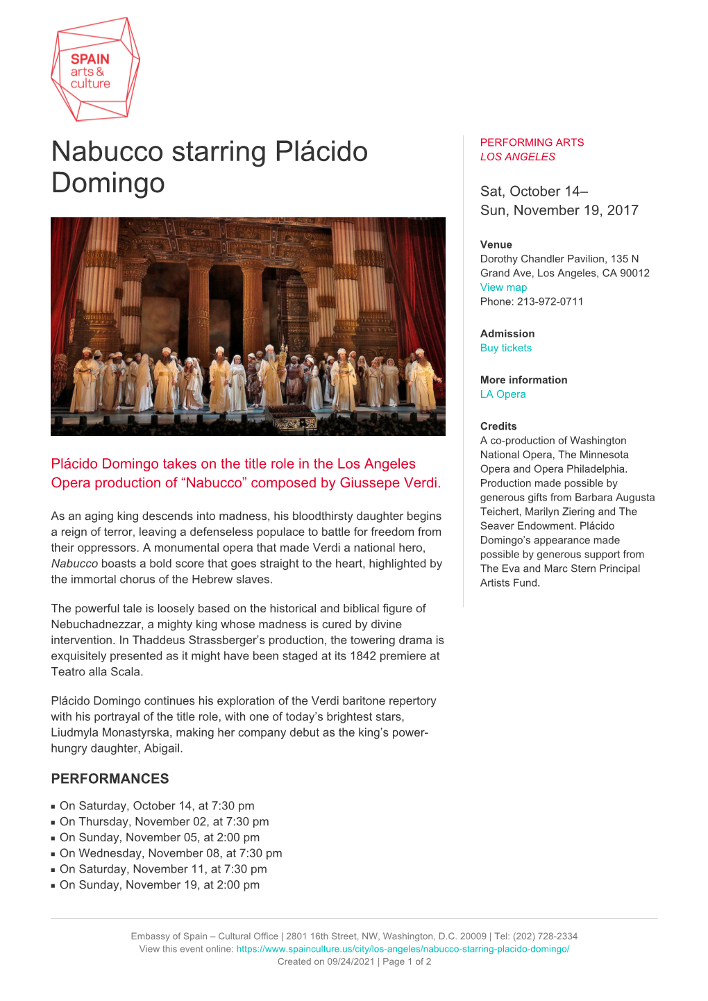 Nabucco Starring Plácido Domingo