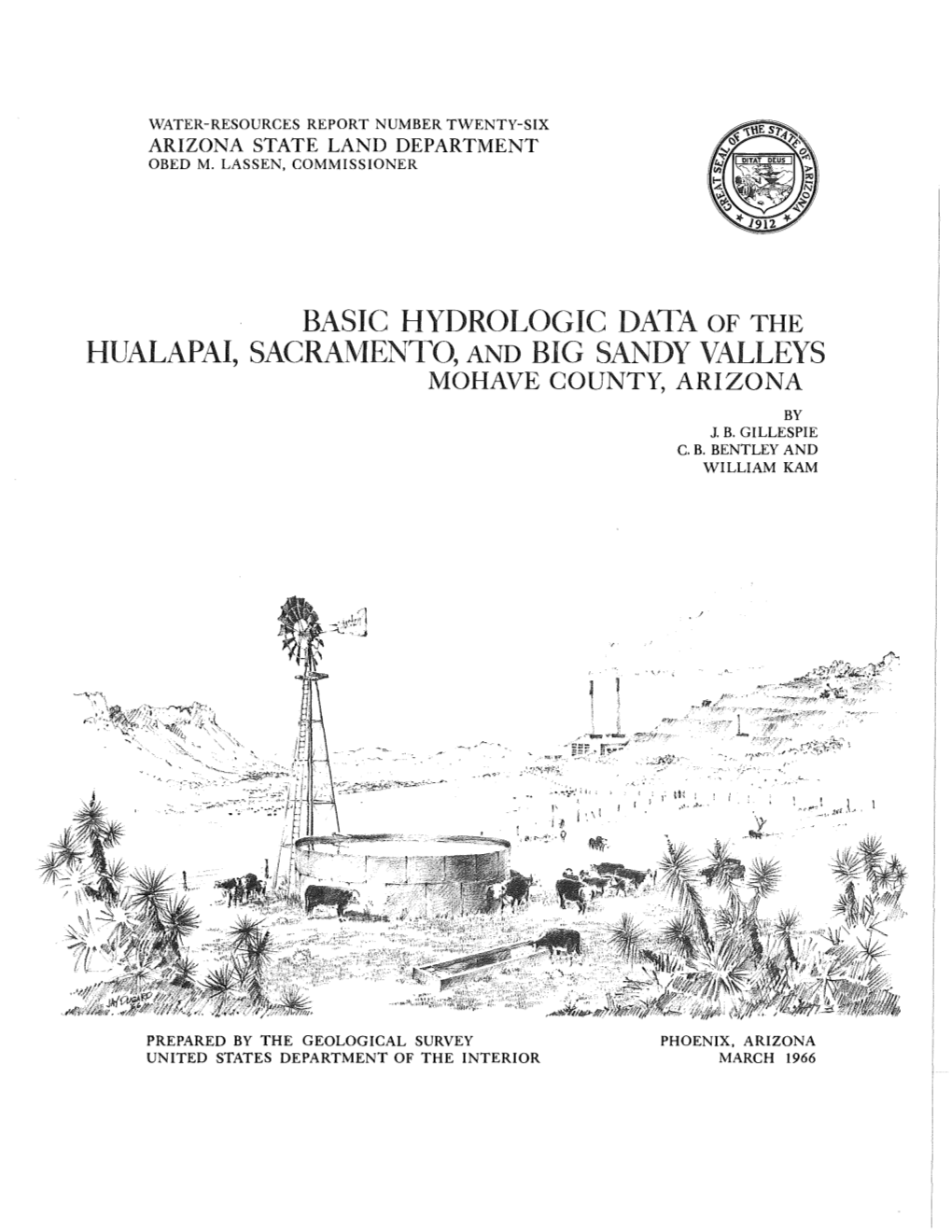 Basic Hydrologic Data of the Hualapai, Sacramento, and Big Sandy Valleys Mohave County, Arizona by J