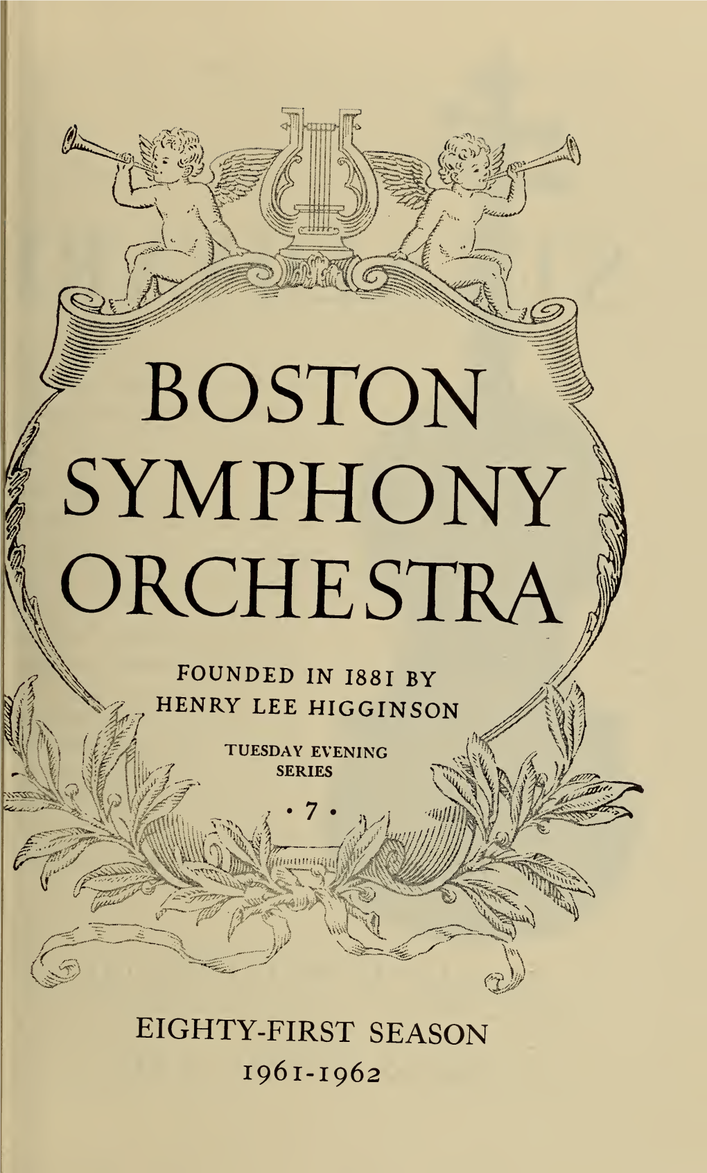 Boston Symphony Orchestra Concert Programs, Season 81, 1961