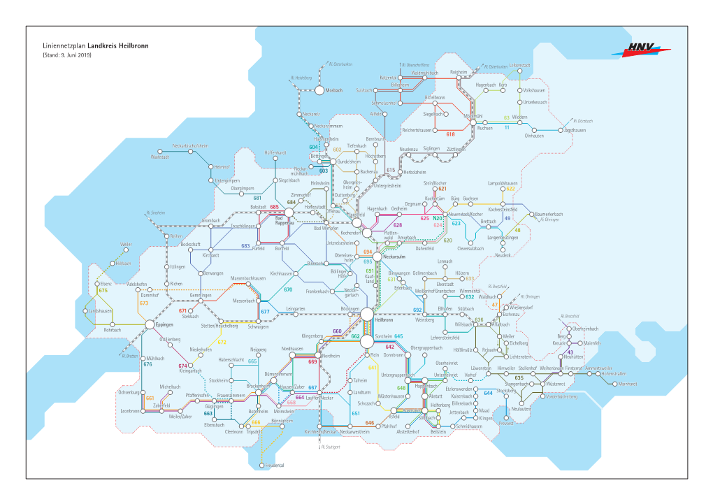 Liniennetzplan Landkreis Heilbronn (Stand: 9
