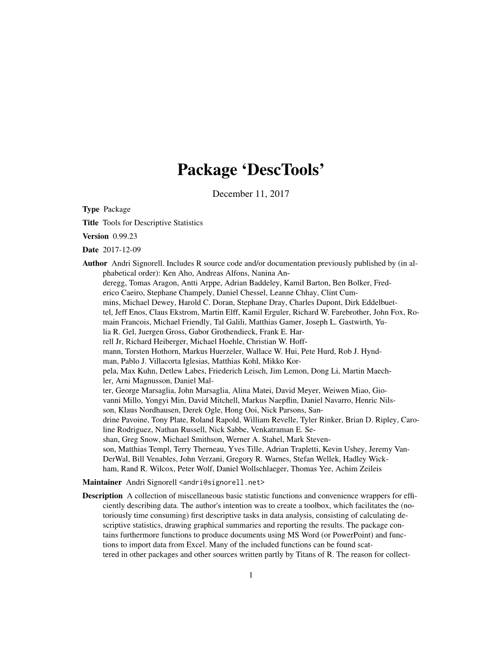 Package 'Desctools'