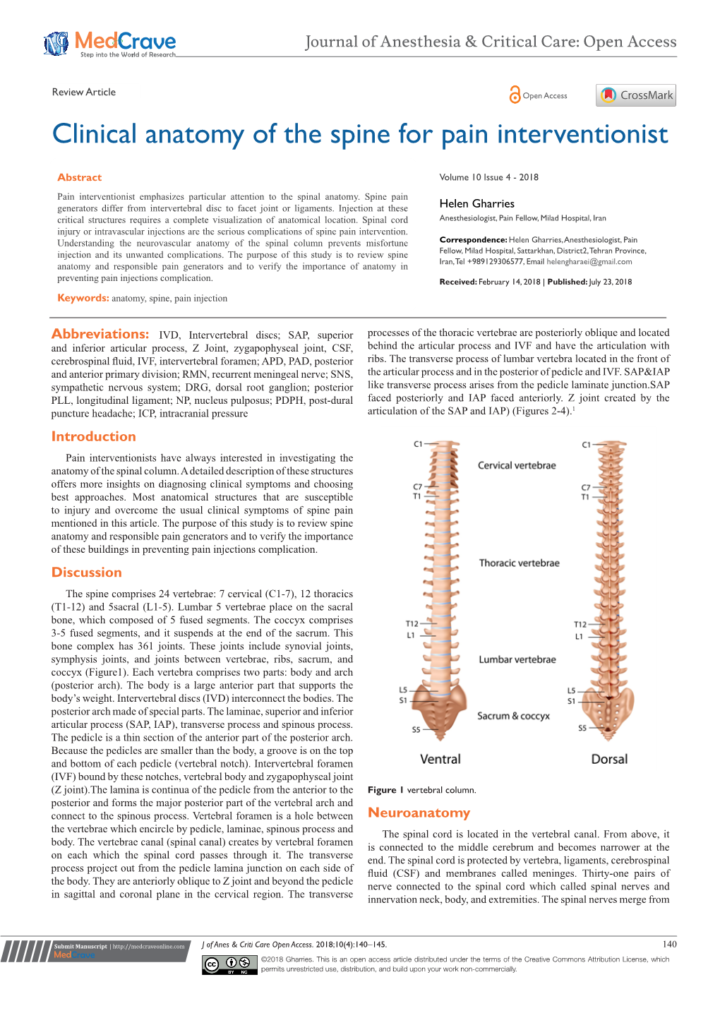 Clinical Anatomy of the Spine for Pain Interventionist