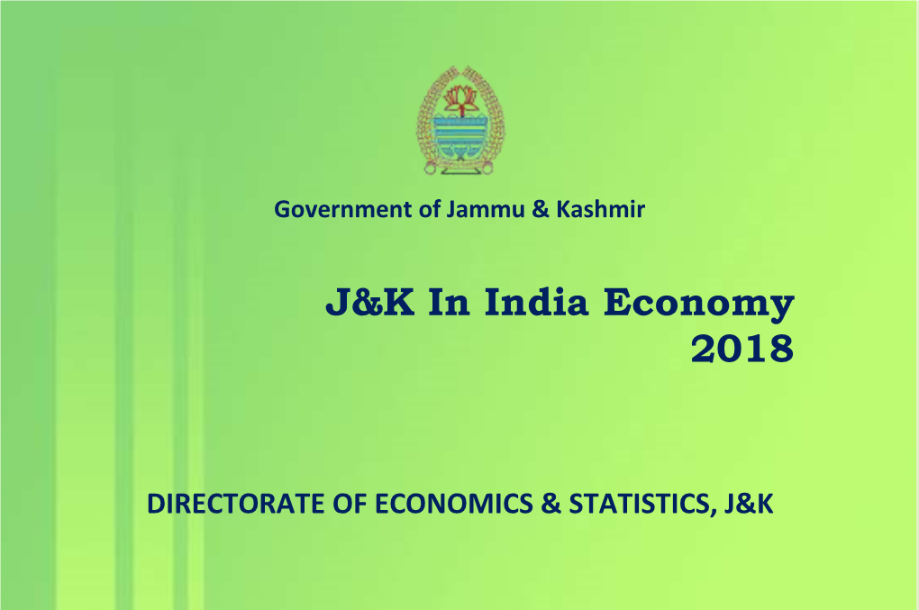 J&K in India Economy 2018