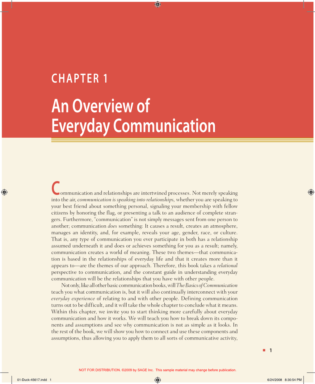 An Overview of Everyday Communication