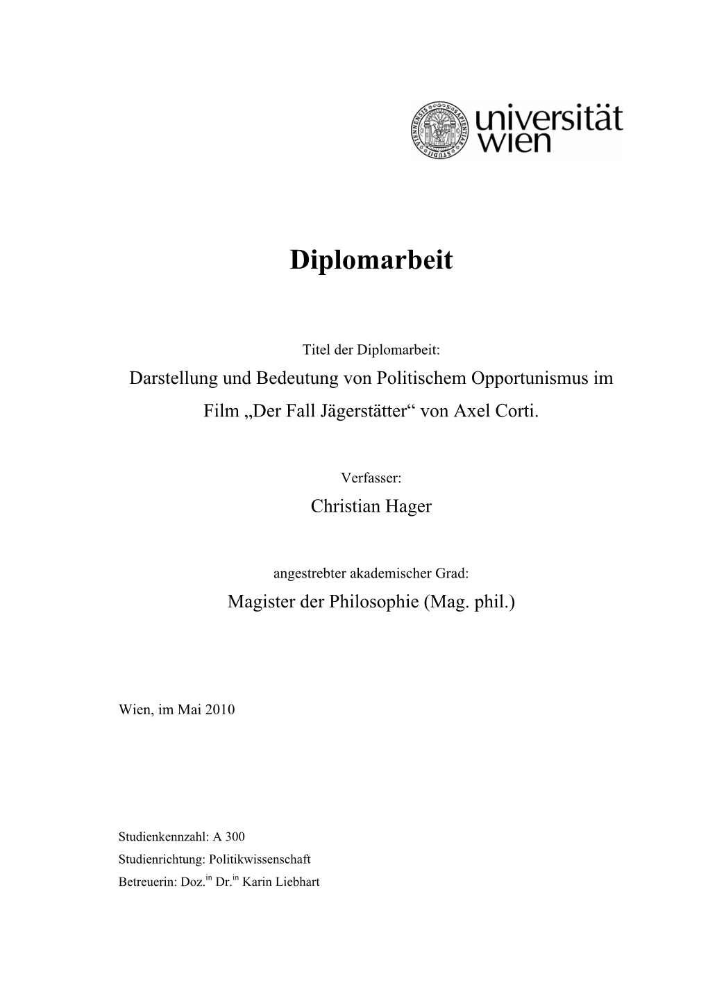 Diplomarbeit