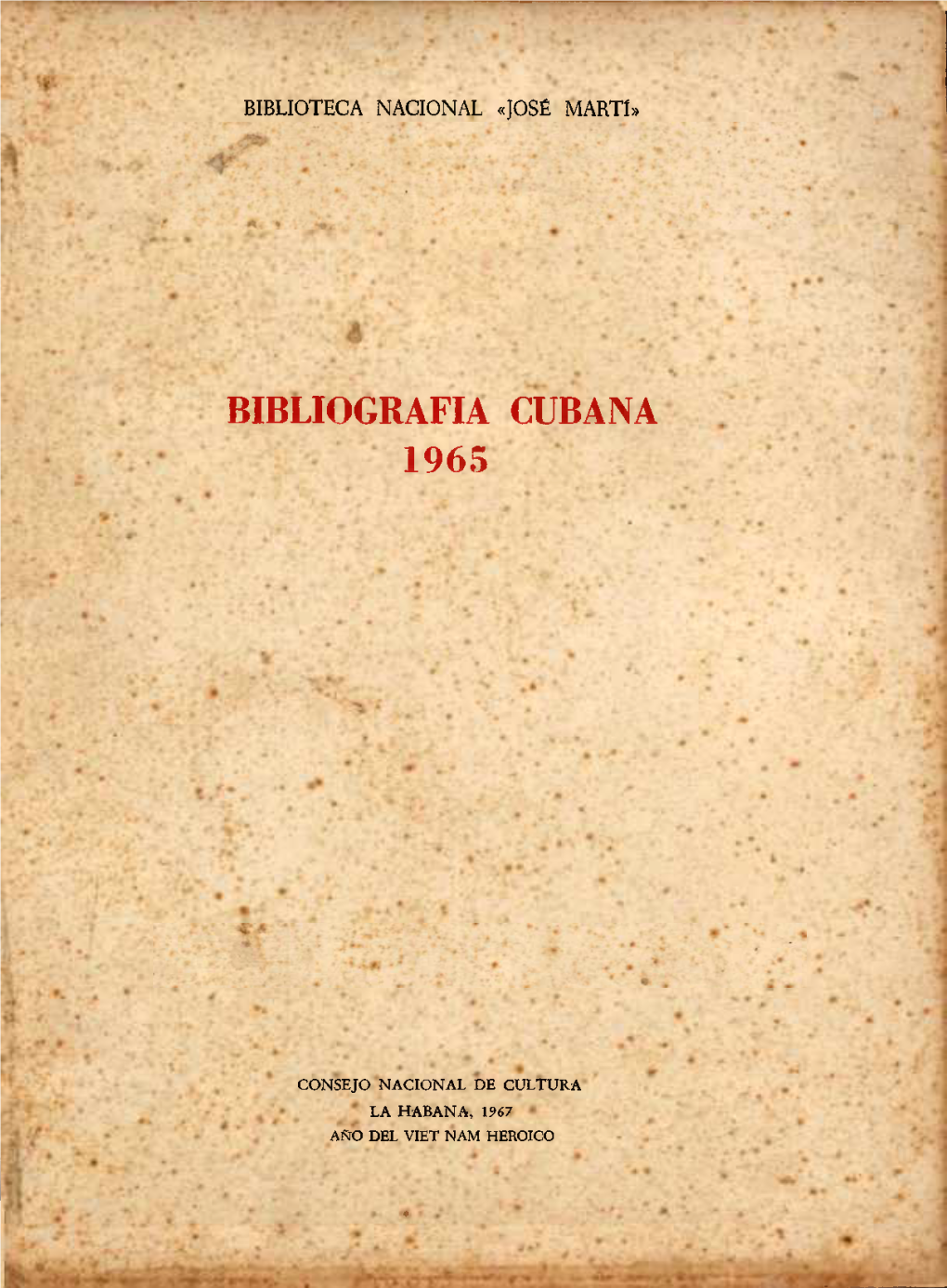 Bibliografia Cubana 1965