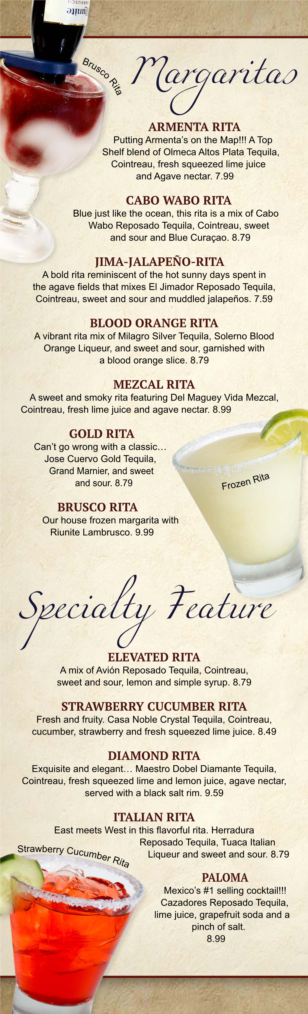 Margaritas Specialty Feature