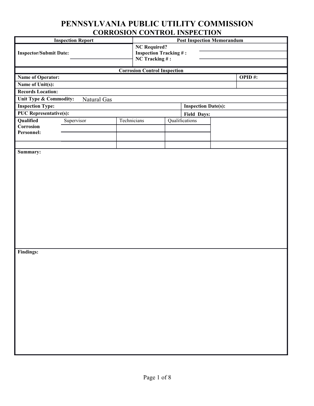 Corrosion Control Inspection