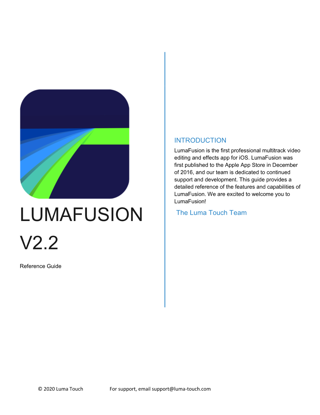 Lumafusion Reference Guide