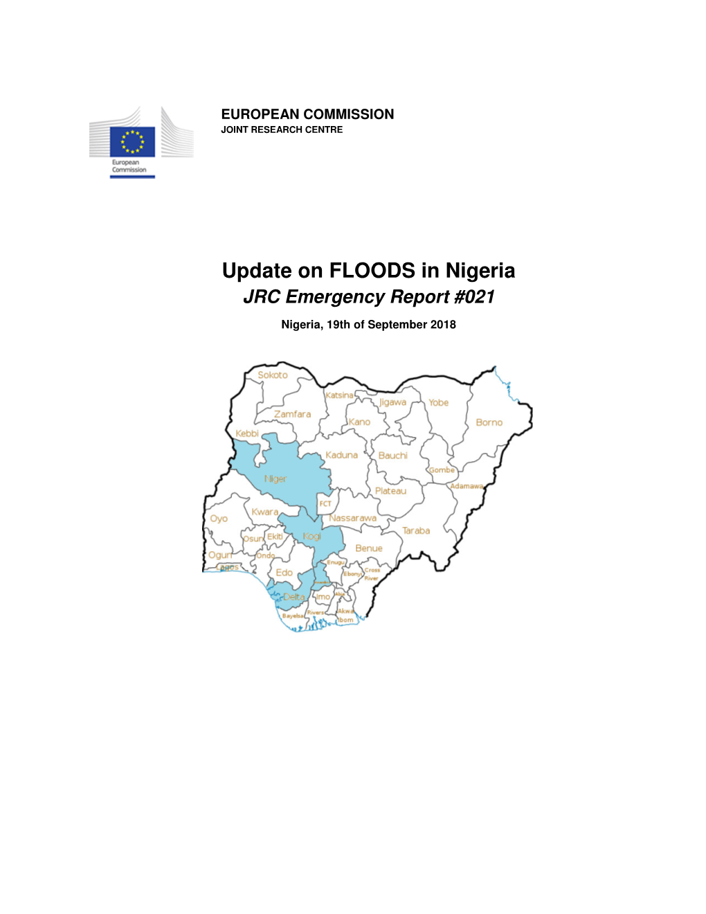 Update on FLOODS in Nigeria JRC Emergency Report #021