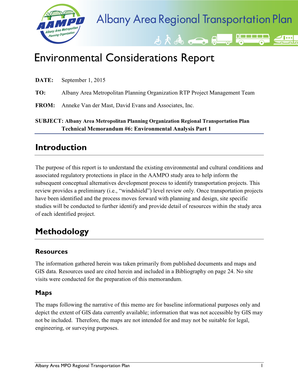 Environmental Considerations Report