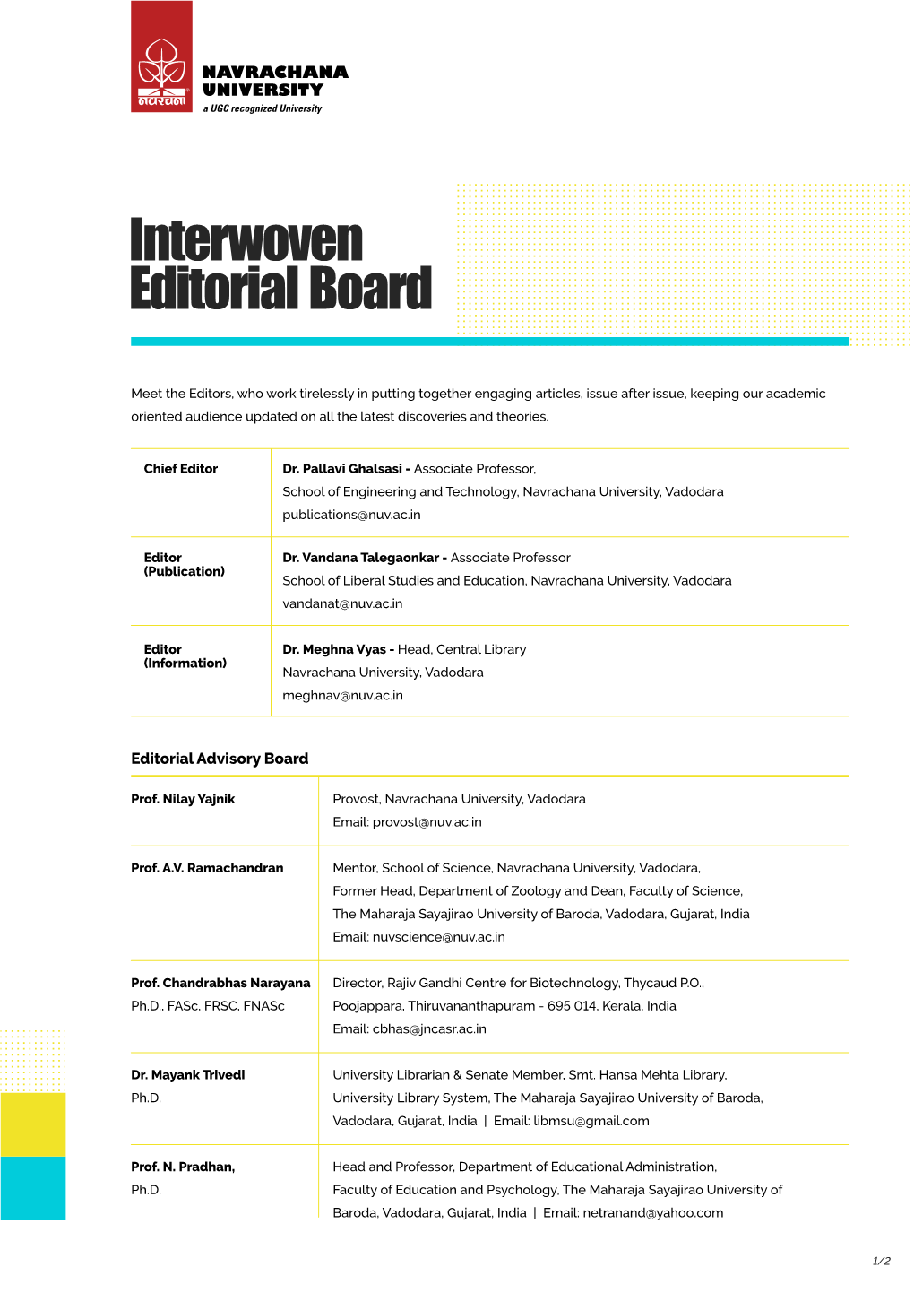 Interwoven Editorial Board