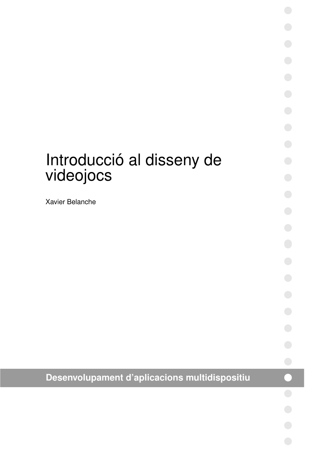 Introducció Al Disseny De Videojocs