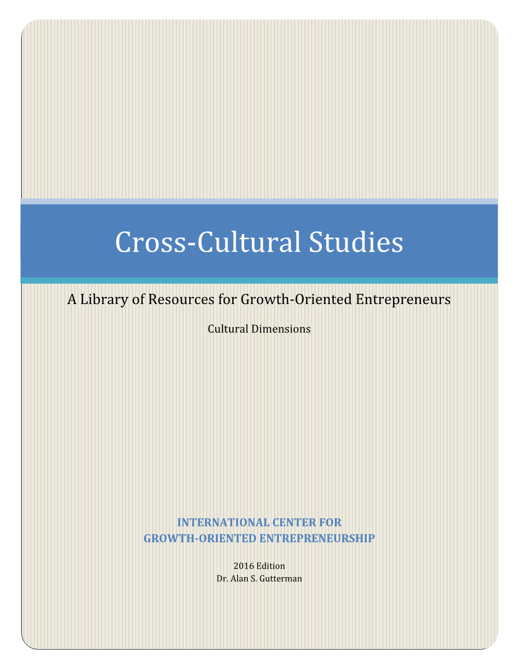 Cross-Cultural Studies