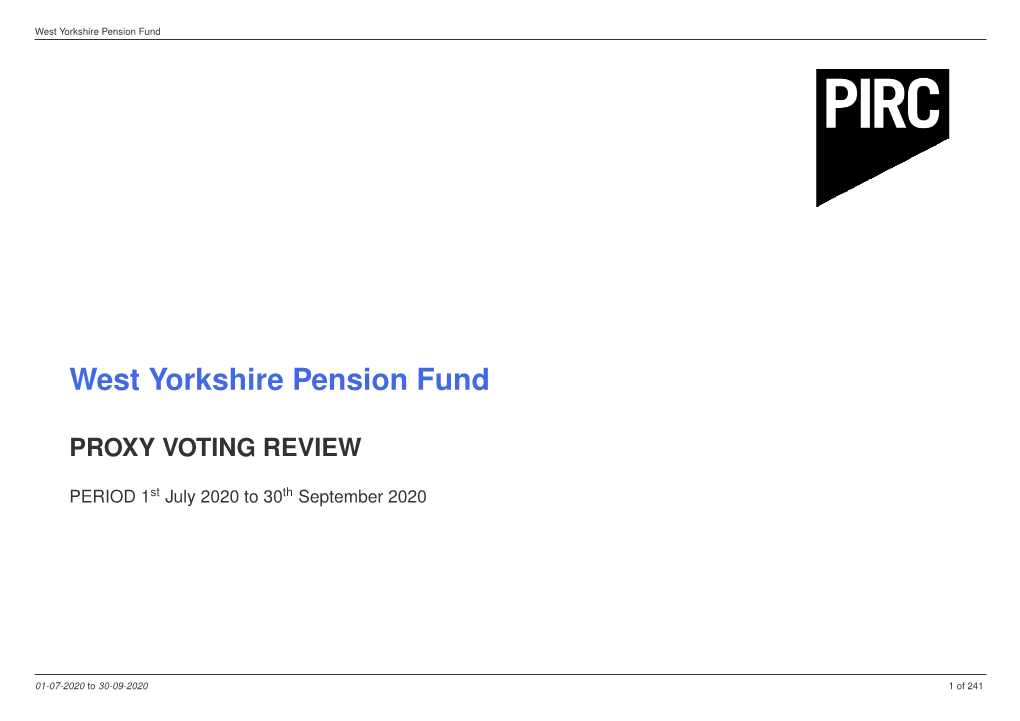 Proxy Voting Review