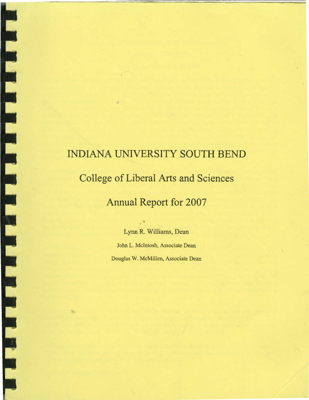 Indiana University South Bend College of Liberal Arts And