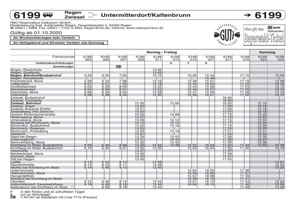 Linie-6199-Fahrplan-Regen-Zwiesel