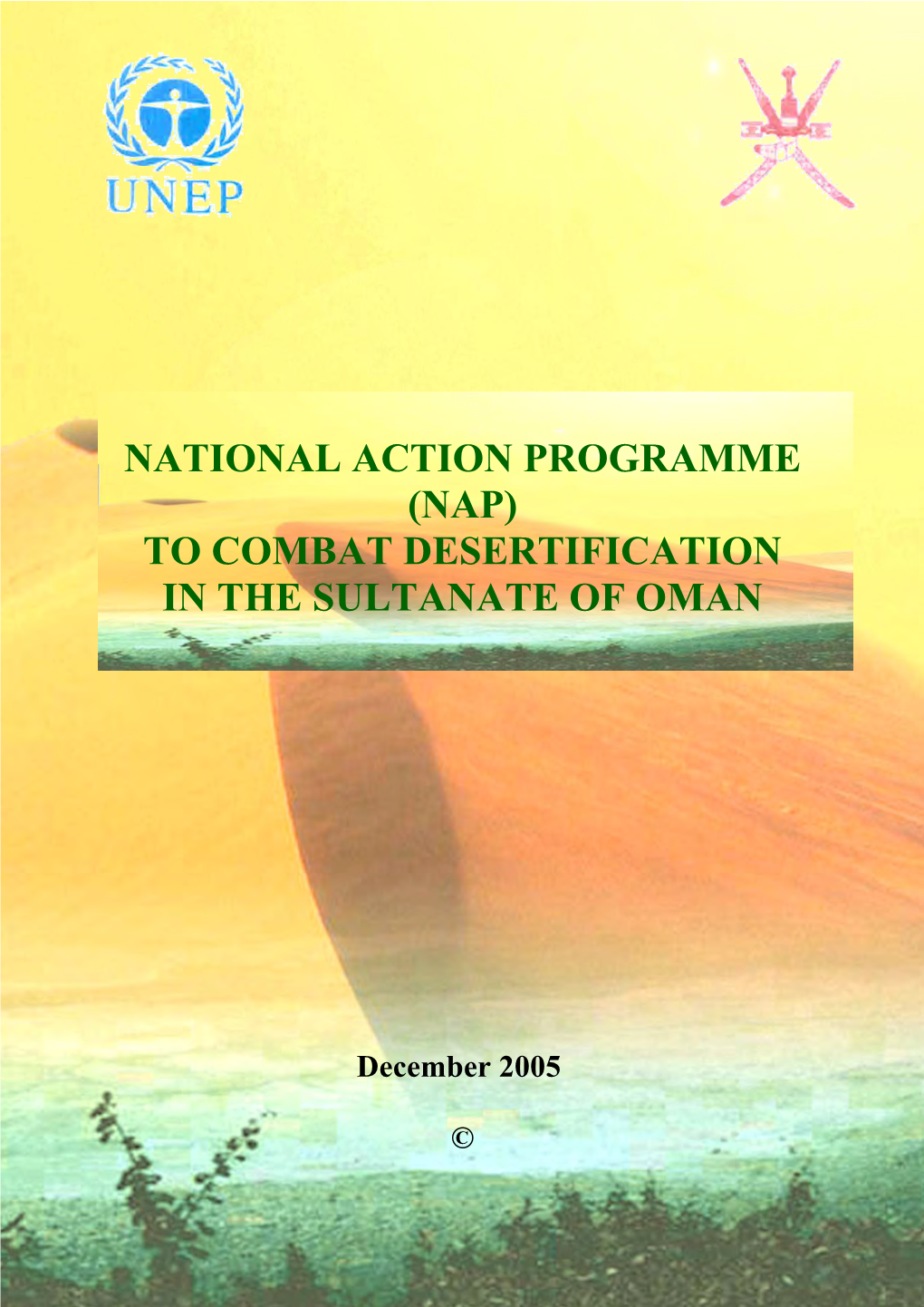 National Action Programme to Combat Desertification in the Sultanate of Oman