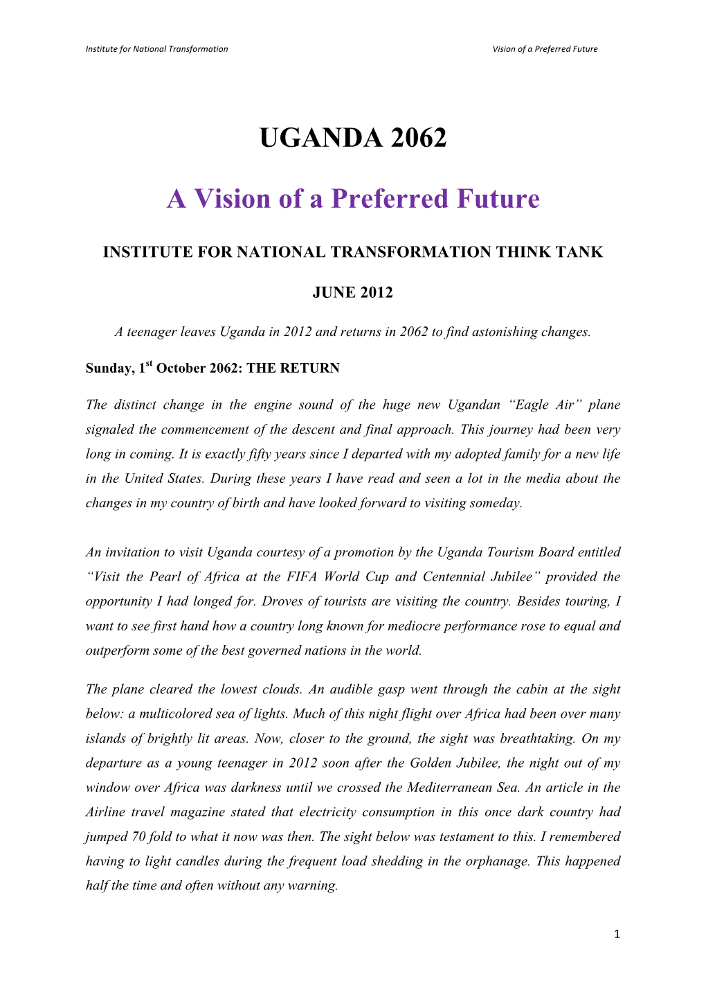 Vision of a Preferred Future