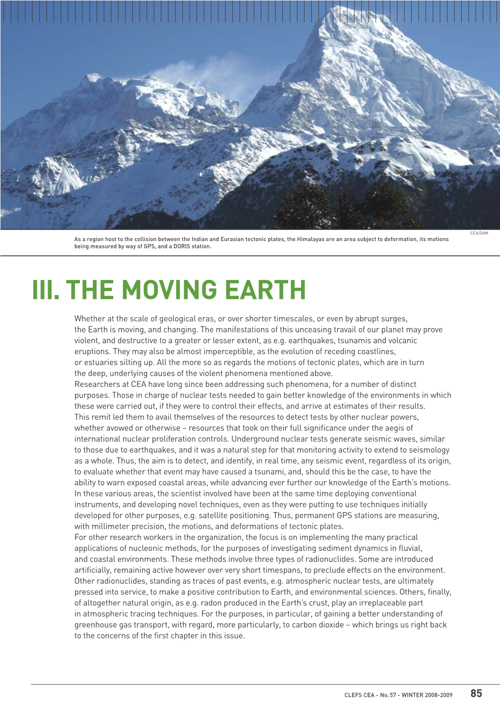 Iii. the Moving Earth