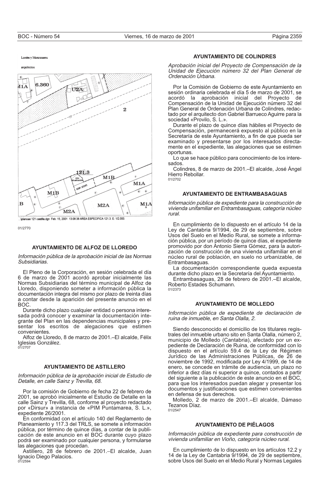 AYUNTAMIENTO DE ALFOZ DE LLOREDO Información Pública De