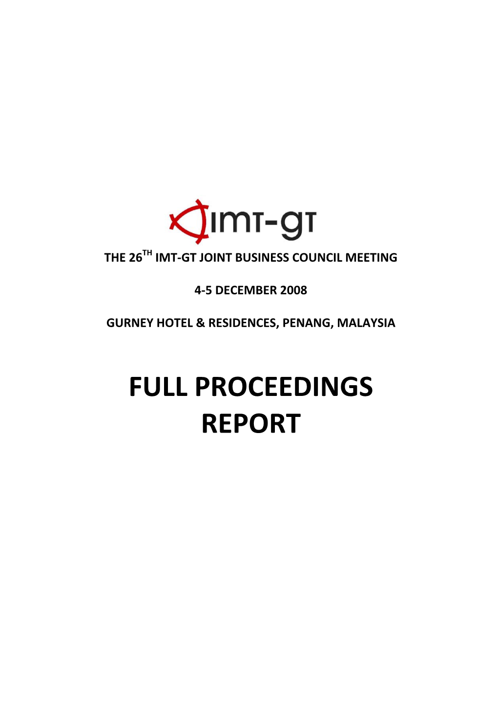 Full Proceedings Report