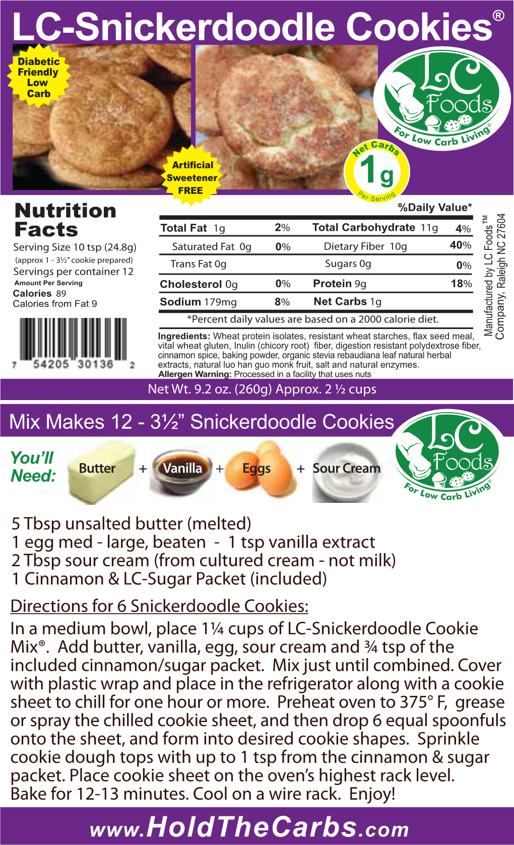 LC-Snickerdoodle Cookies® 1G