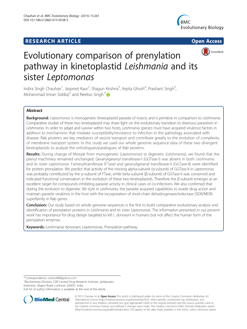 Evolutionary Comparison of Prenylation Pathway in Kinetoplastid