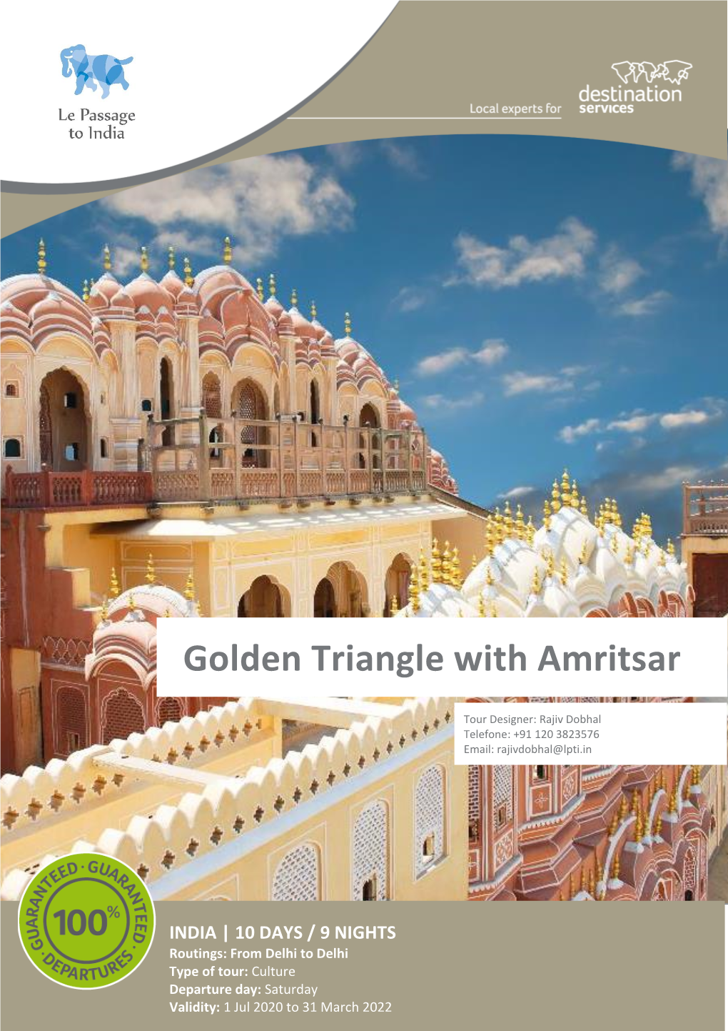 Golden Triangle with Amritsar