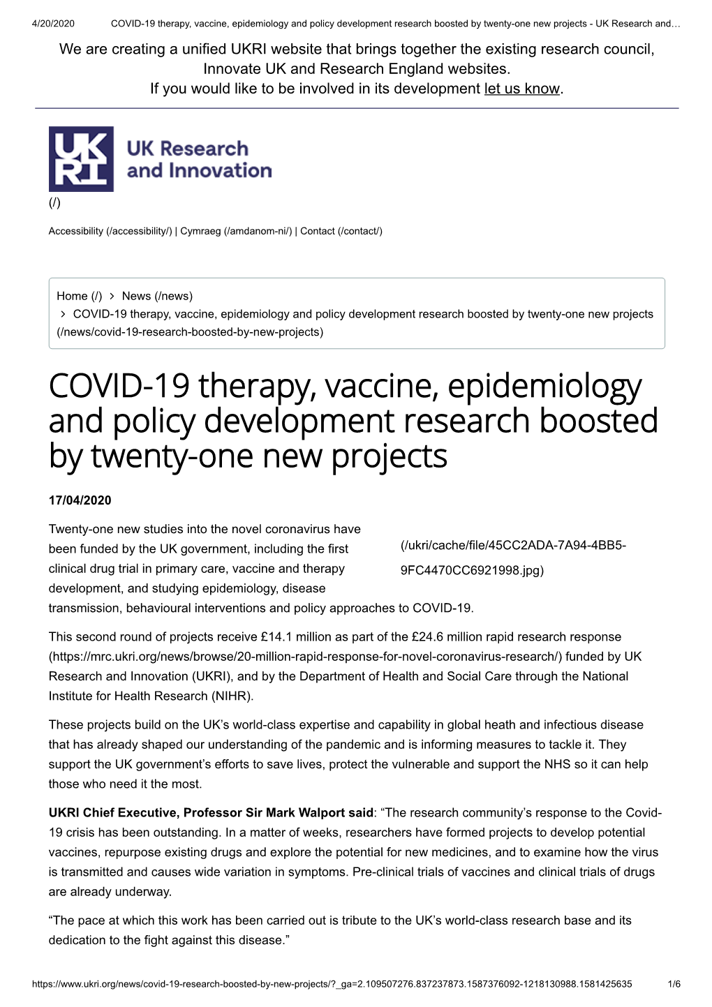 COVID-19 Therapy, Vaccine, Epidemiology and Policy