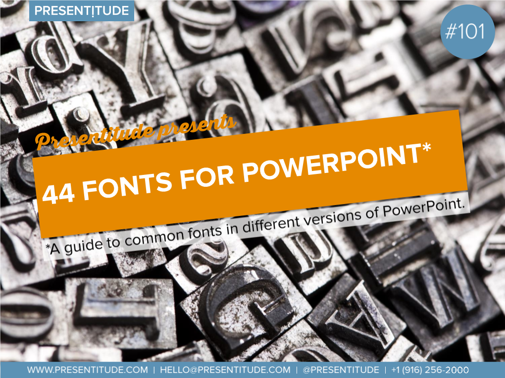 44 Fonts for Powerpoint