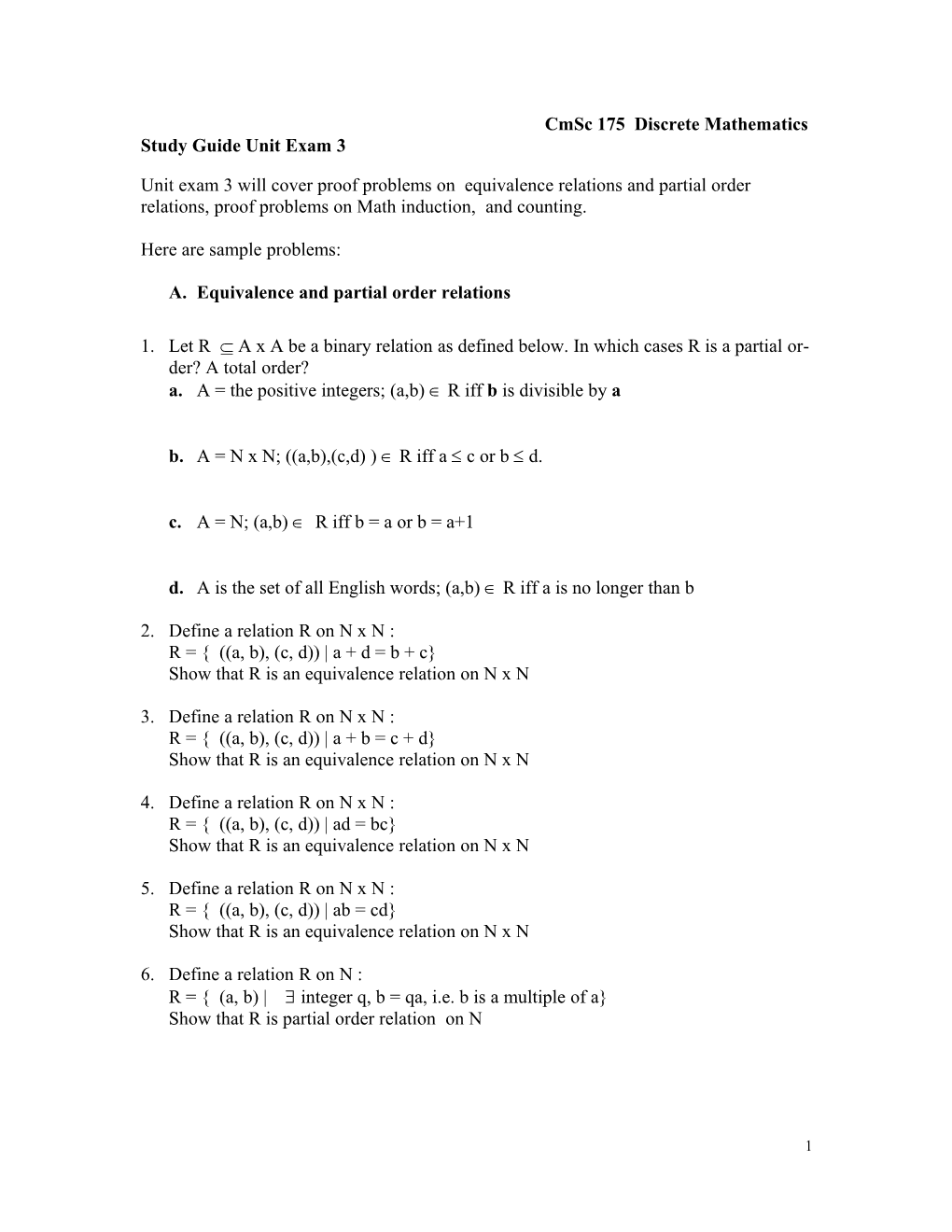 Cmsc 175 Discrete Mathematics