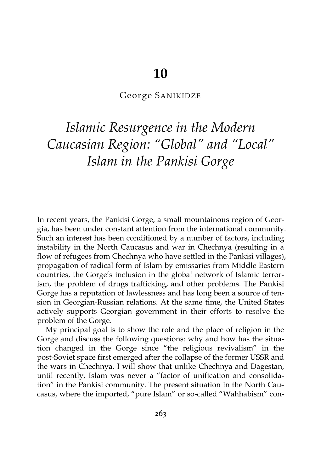 Islam in the Pankisi Gorge