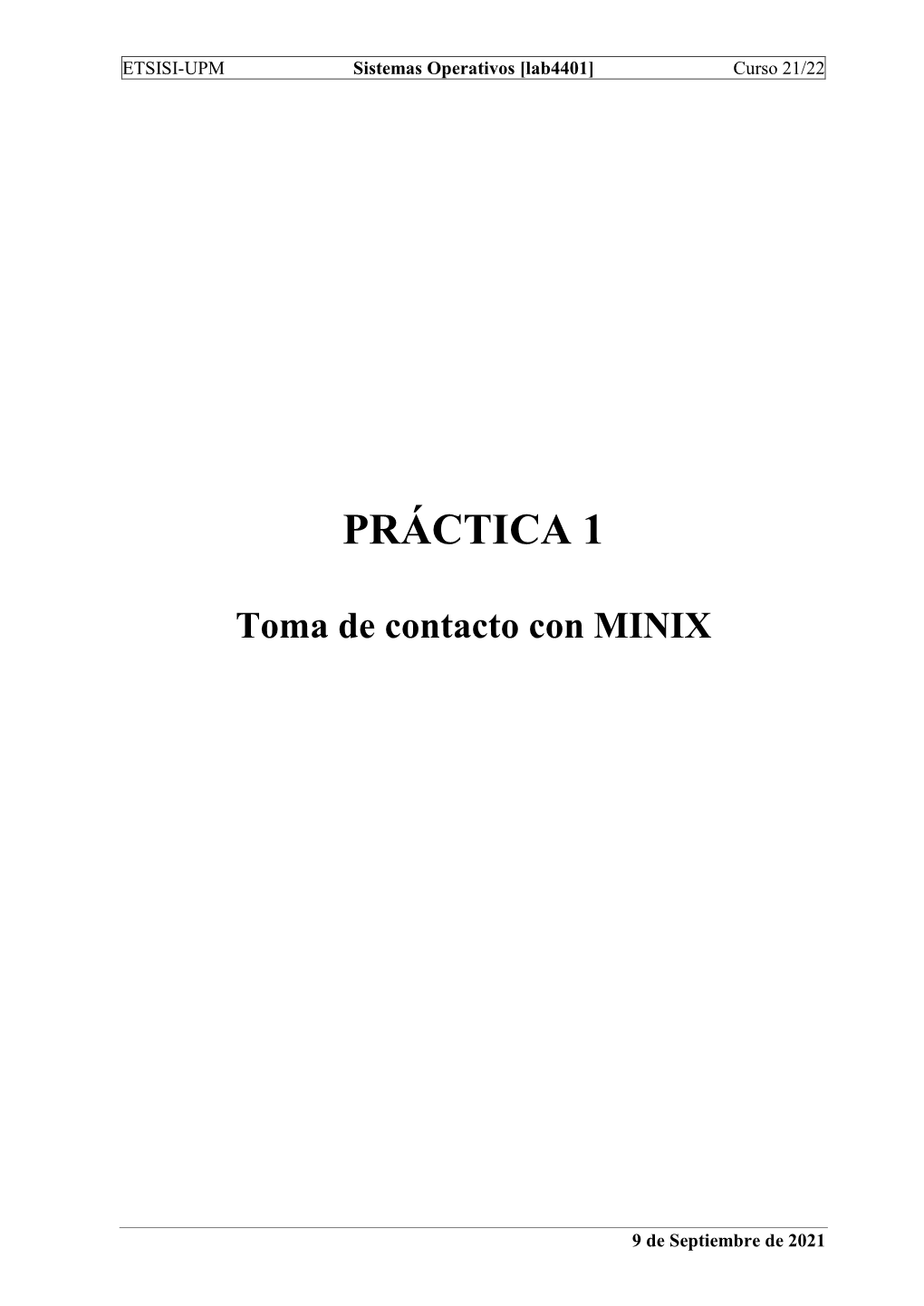 Toma De Contacto Con MINIX