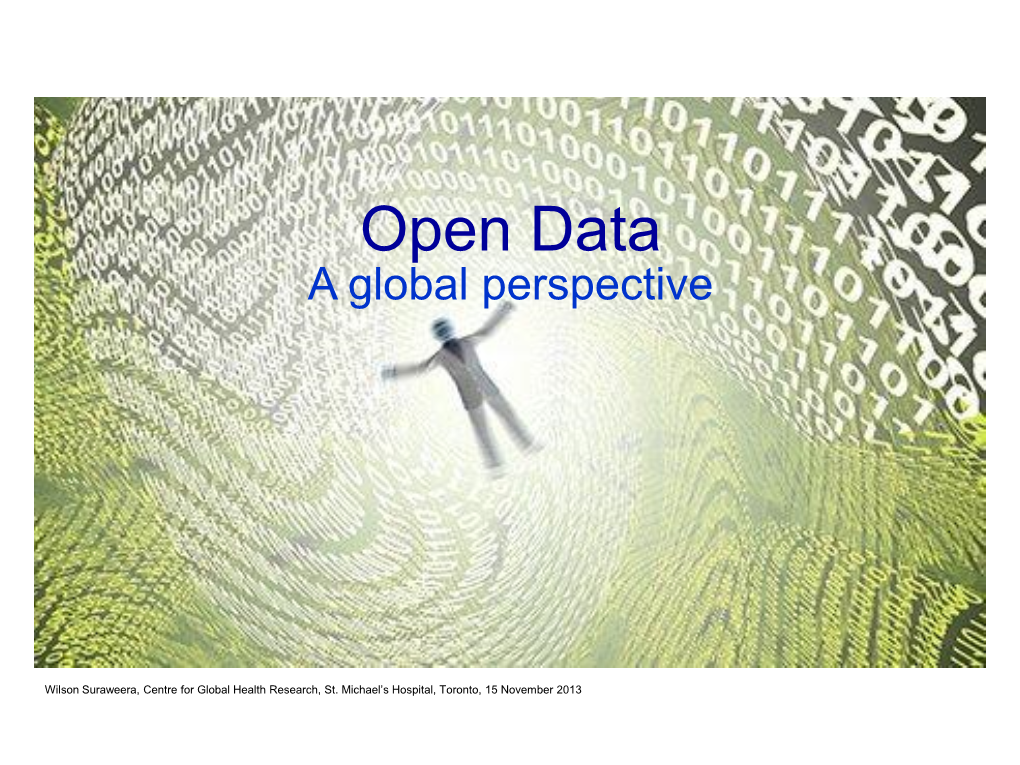 Open Data a Global Perspective