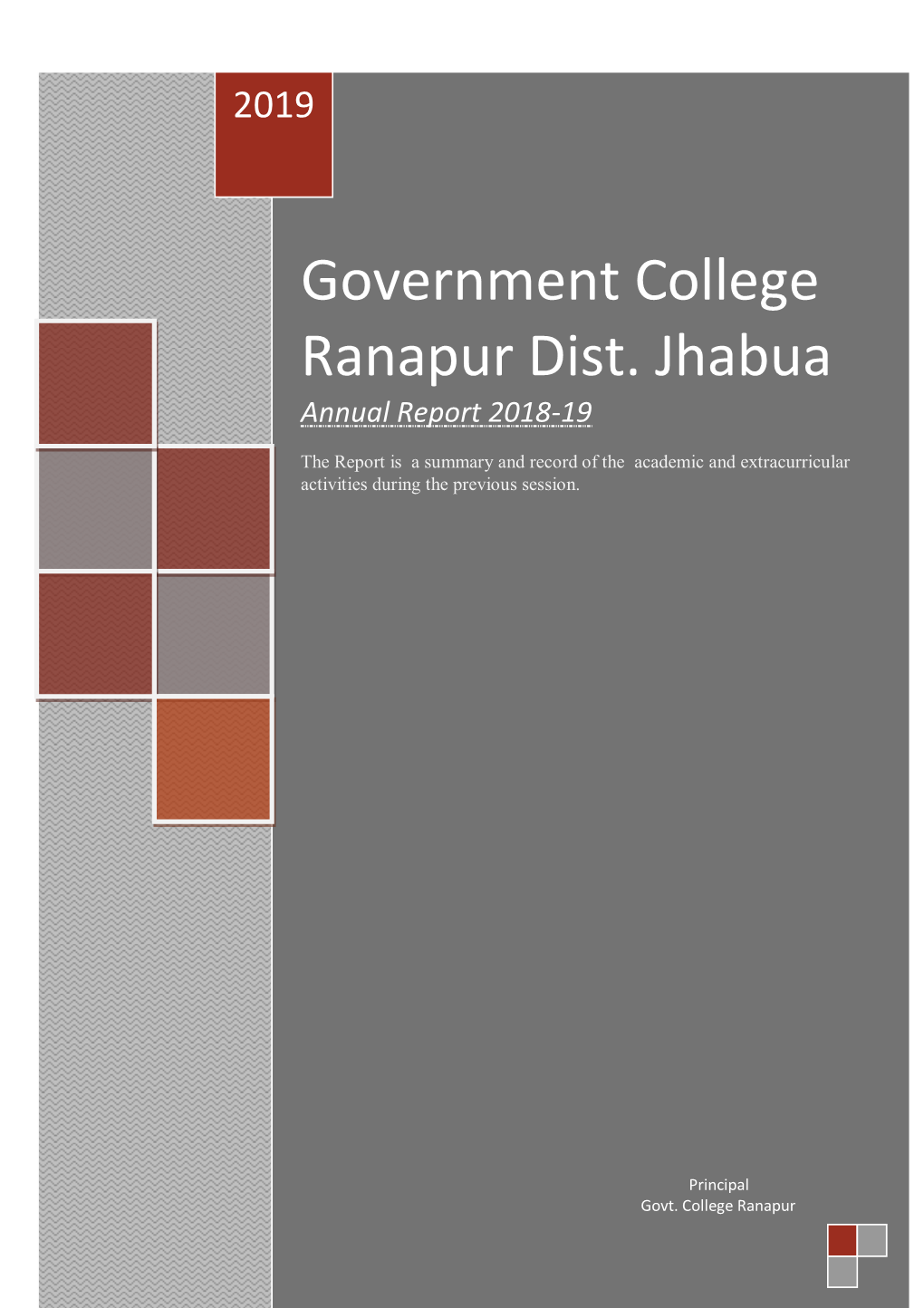 Government College Ranapur Dist. Jhabua Annual Report 2018-19