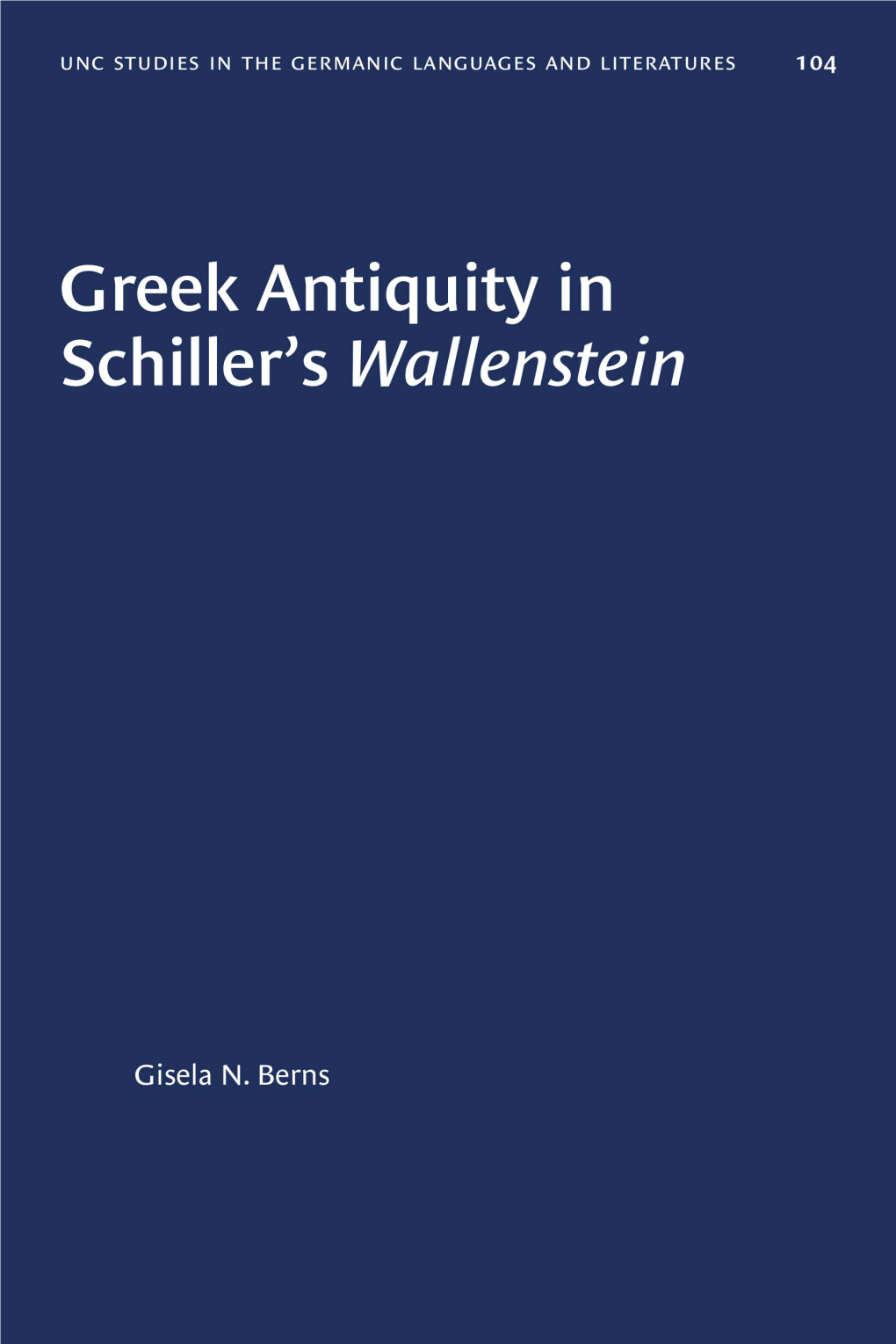 V. Wallenstein and Iphigenia in Aulis 59 VI